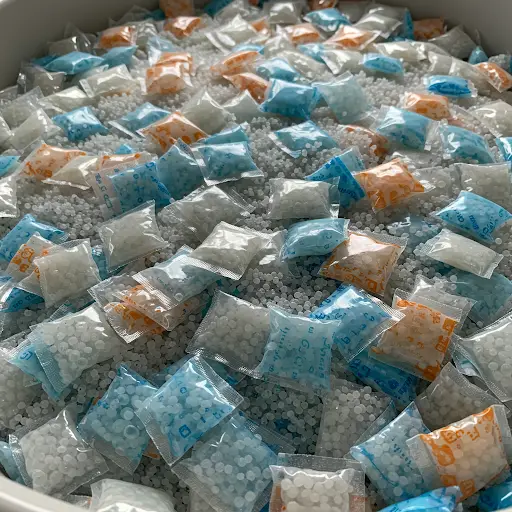 Wisesorb Paquete De 3000 Paquetes De Gel De Sílice De 0.01 Oz, Paquetes Desecantes, Paquetes De Gel De Sílice, Absorbentes De Humedad Para Almacenamiento De Alimentos, Deshumidificadores Desecantes
